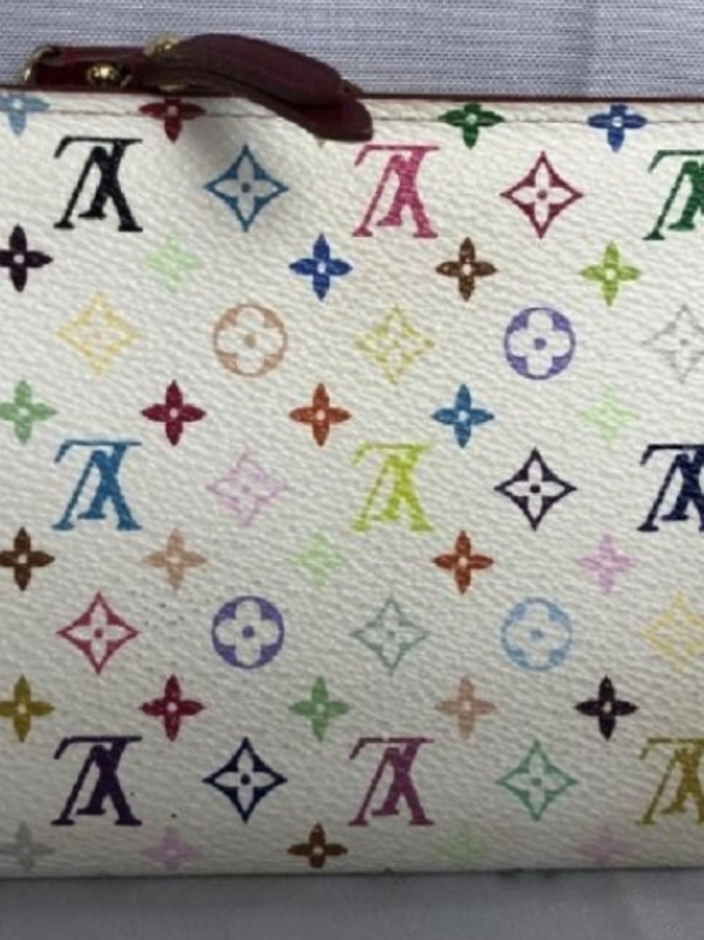 Louis Vuitton Multicolor Monogram Canvas Long Wallet With - White